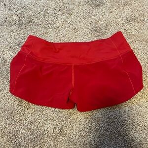 Lululemon Speed Up Short, 2.5”, Size 2, RED